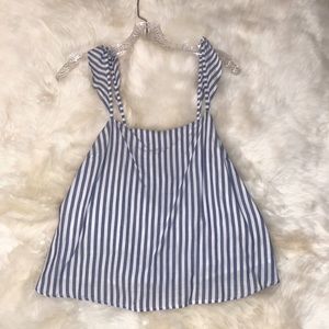 White and Blue Stripped Tank Top